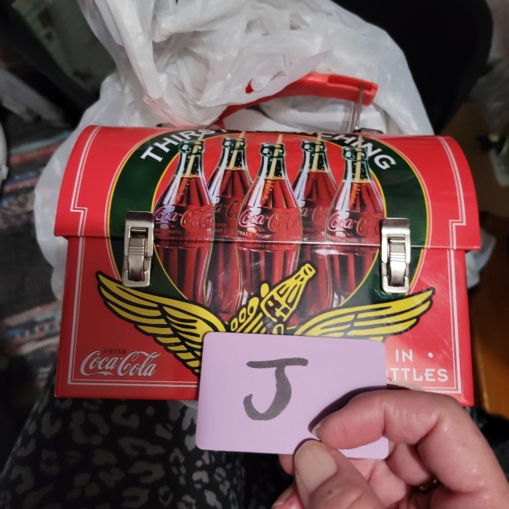 Coca cola tin box with lid and handle - Picture 6 of 10